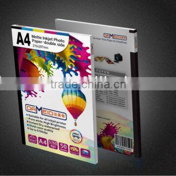 220g Double-sided matte inkjet paper 220G with photo quality 220g