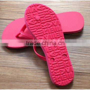 2016 new rubber flip flops slipper red beach slipper