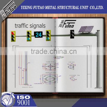 steel galvanized monitor pole with traffic sign pole