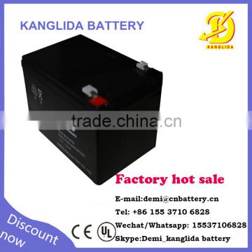 12v 12ah Kanglida China battery supplier maintenance free 12v12ah solar light ups power cell