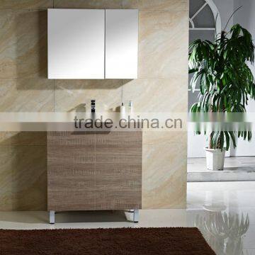 1076-080 Corner mirror vanity cabinet for bathroom