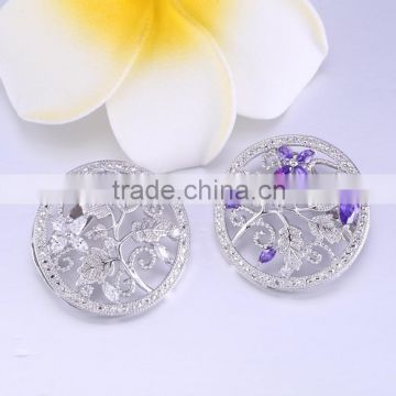 2016 hot sale models crystal brooches vintage lovely round sahpe brooch