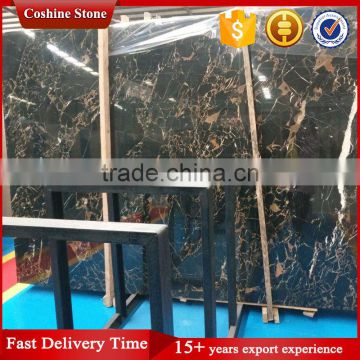 Top polished athens black and gold vein marble