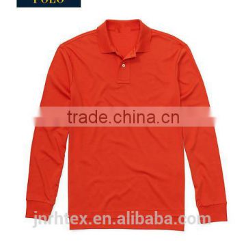 Long sleeve plain polo shirts wholesale China supplier