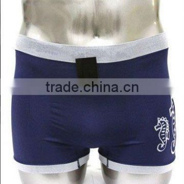 Wholesale men underwear sea horse emblem seamless boxer short