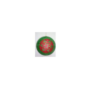 Green Indoor Christmas Decorations with Snowflake Design