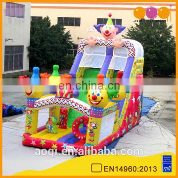 AOQI cheap inflatable amusement park slides high clown inflatable slides for commercial