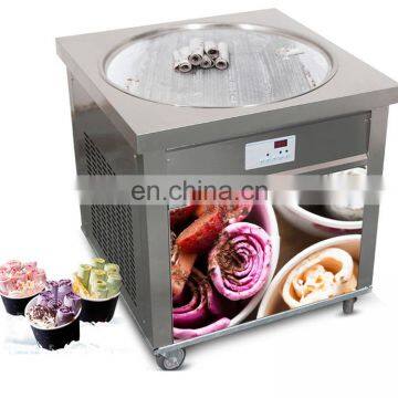 Flat Pan Square Pan Round Circle Pan Fried Ice Cream Roll Machine Ice Cream Roll Making Machie