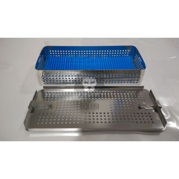 Instrument Sterilization Perforated Basket with Lid and Silicone Mats