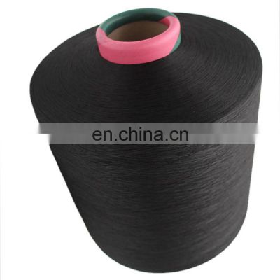 Wholesale covered yarn 150d 48f Polyester Yarn Dty 20D Spandex Air Covered Yarn for ear elastic band loop
