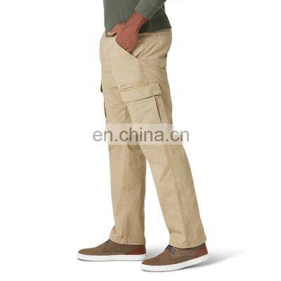 2021 New Arrival Canvas Men Brown Full Length Overalls Casual Streetwear Cargo Pants