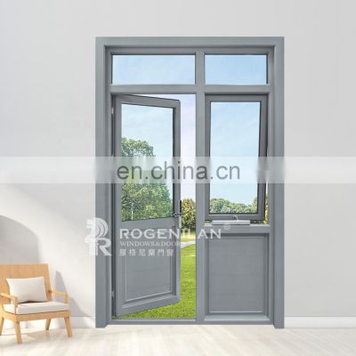 ROGENILAN 120 series house aluminum frame glass swing door, new design aluminum glass exterior door