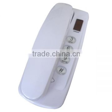 Wall trim white color corded telephone