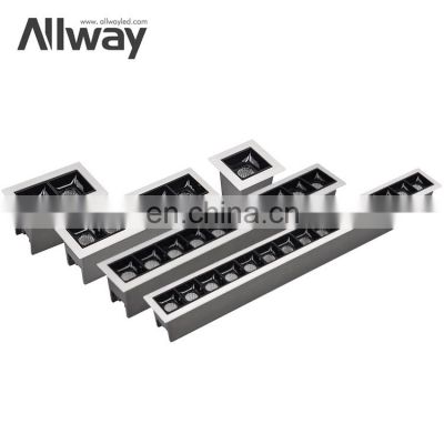ALLWAY Long Brightness Anti Glare Aluminum Linear Recessed Light 2w 4w 10w 20w 30w Downlight