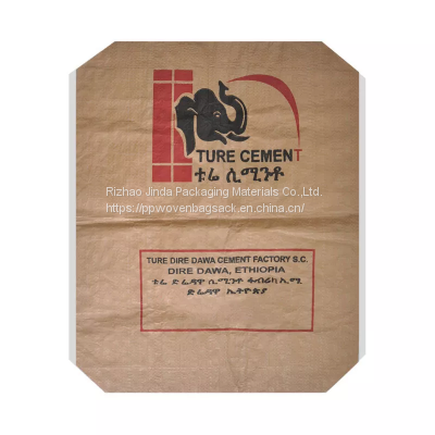 empty tile adhesive Custom packaging bags 20 kg manufacturer eco friendly 2 ply 3 ply mortar packing kraft paper valve bag
