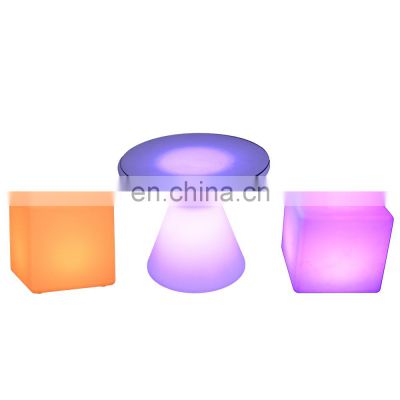plastic cocktail table cube seating led glow bar furniture lighting up giardino chair cube