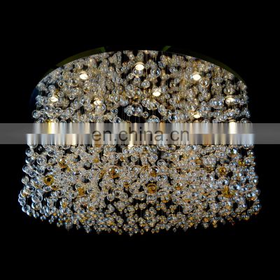Big Nordic Modern High Ceiling Hotel Pendant Light Lobby Hanging Large Round Bubble Ball Chandelier