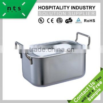 high quality hotel and restaurant square stainless steel sauce bucket