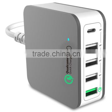 power QC 3.0 Type-c charger,emergency mobile phone charger,for iphone 6 fast charger qc 3.0 charger