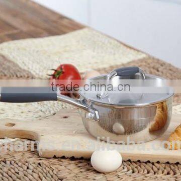 Hot sale stainless steel sauce pan with silicon handle