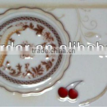 saleable kitchen ceramic border with shinny golden 10X30CM