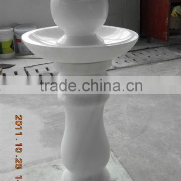 Quality primacy hot sale round wedding white marble pillar stand