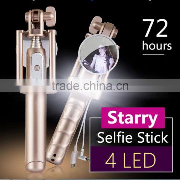 Wholesale cheaper mini monopod selfie stick with mirror in china