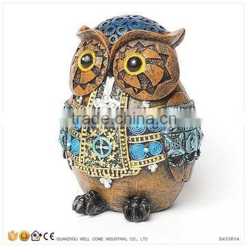 Fancy Table Decoration Resin Owl Sculptures