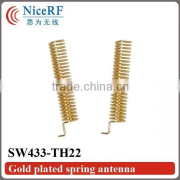2015 SW433-TH22 Gold Plated Spring Antenna 2.15dBi High Gain 433MHz Antenna