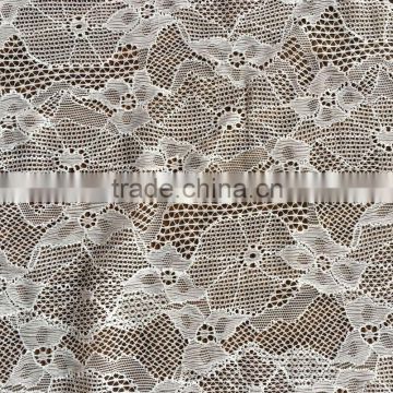nylon french swiss knit tulle mesh lace fabric for wedding and women's dress