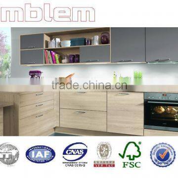 Europe simple style melamine or laminate wood grain kitchen