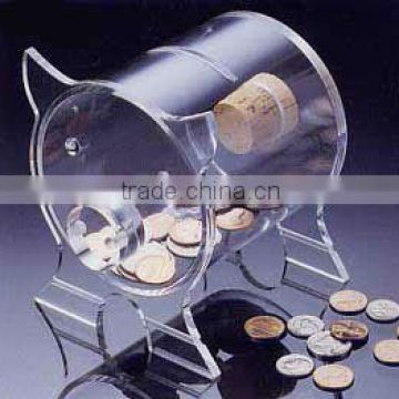 Customized acrylic coin box acrylic coin display box