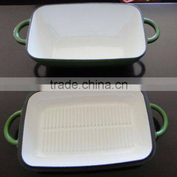cast iron double sided grill and griddle