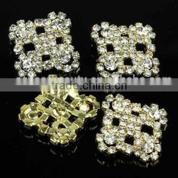 Fashional Shank Golden Rhinestone Button for apparel RNK182J