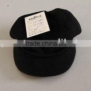 TYH006 12GG 100%Acrylic Black color all knitting patterns hats