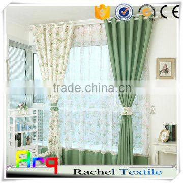 Printed floral pattern nature-close style Korean linen cotton fabric for living room light curtain, table cloth