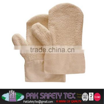 Heavy Weight Double Mitten With Canvas Cuff/ Men's Hot Mill Band Top Glove Pair /Heavy Duty Gloves/Terry Mitten Complete Double