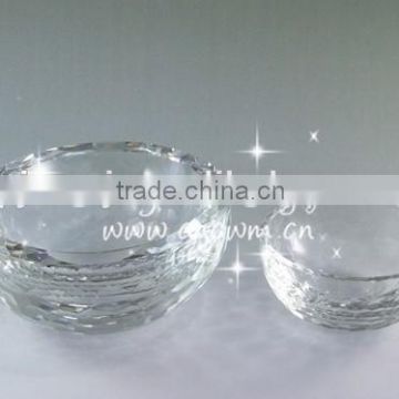 Engraved Clear Crystal Bowls For Tableware