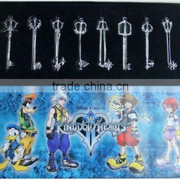 Kingdom Hearts I 8pcs Keyblade/Key Blade Sora Necklace Pendant Sword 8 in Weapon Set
