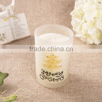 Cheap Wholesale Pillar Soy Candle Frosted Glass