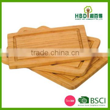 New design 3pcs bamboo groove cutting board for promotional