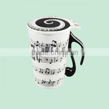 popular Musical Notes Holds Piano Song Coffee Milk Ceramic Mug Cup