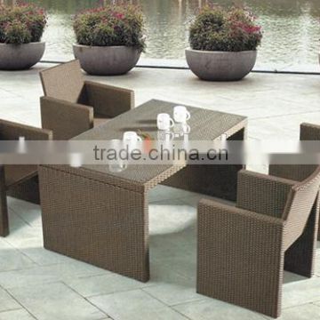 ZT-1119CT Aluminum rattan outdoor restaurant chair and table