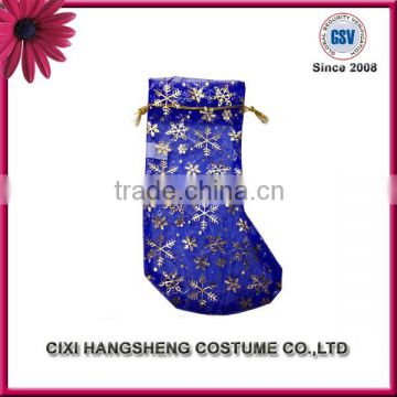 2016 China Factory Cheap Bule Best Snow Gift Christmas Stocking