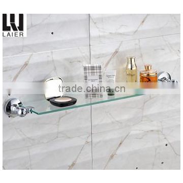 Euro style zinc chrome bathroom accessories set glass shelf 20037-2