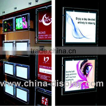 Shop sign advertising light boxes acrylic panel board message led display