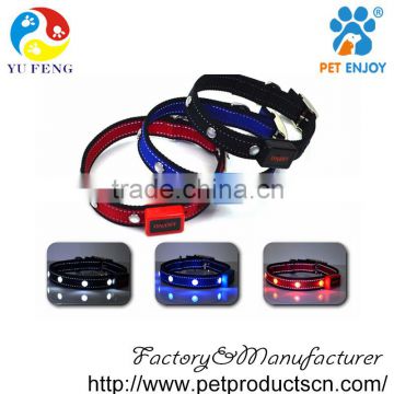 pet-8000 remote control led flashing led collar,led dog collar with usb