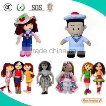 Promotional Cute Stuffed Hot Selling wholesale plush dolls for girl