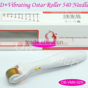 (OEM manufacturer) vibrating derma roller led beauty roller for skin