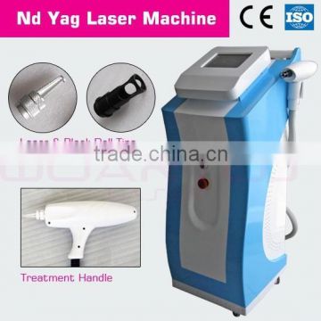Q Switched Nd Yag Laser Machine Double Lamp 1-10Hz And Rod For Tattoo Removal Hori Naevus Removal
